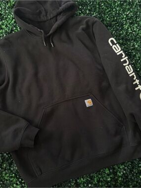 Carhartt mens black loose fit hoodie